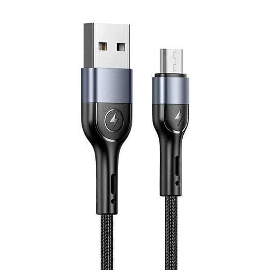 USAMS Kabel pleciony U55 2A micro USB czarny/black 1m SJ450USB01 (US-SJ450) USAMS