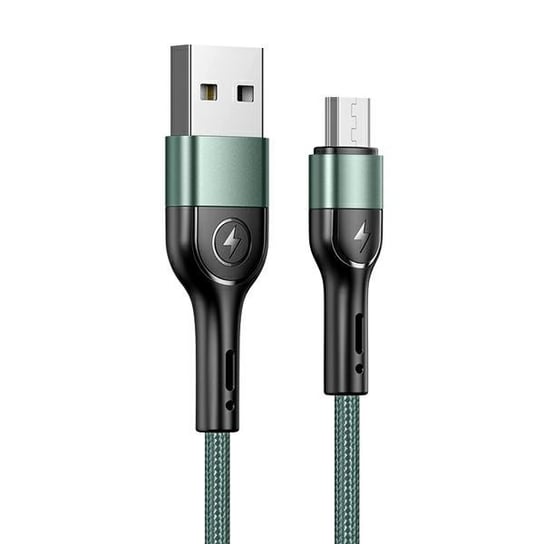 USAMS Kabel pleciony U55 2A micro USB zielony/green 1m SJ450USB02 (US-SJ450) USAMS