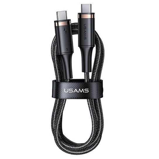 USAMS Kabel pleciony U81 USB-C na USB-C 100W PD Fast Charge 6m czarny/black SJ570USB01 (US-SJ570) USAMS