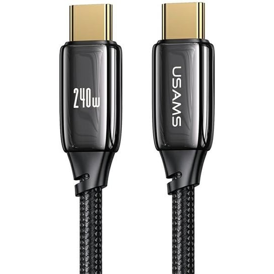 USAMS Kabel pleciony U82 USB-C na USB-C 1.2m 240W PD 3.1 Fast Charging czarny/black SJ580USB01 (US-SJ580) Inna marka