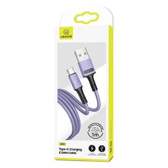 USAMS Kabel U52 USB-C 2A Fast Charge 1m purpurowy/purple SJ436USB04 (US-SJ436) USAMS