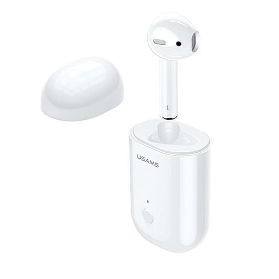 USAMS Słuchawka Bluetooth 5.0 LB Series + stacja dokująca biały/white BHULB01 (US-LB001) USAMS