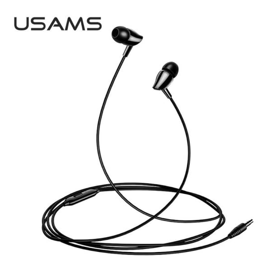 USAMS Słuchawki stereo EP-37 3,5 mm czarny/black HSEP3701 USAMS