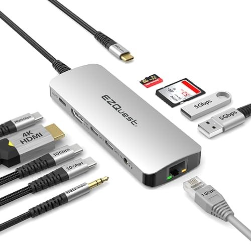 Usb-C Multimedia 10 W 1 Gen 2 Hub Hdmi 4K Zasilanie Usb-C 100 W Z Danymi (Frs) Lub 5 Gb/S Gigabit Ethernet 2 Porty Usb-C Gen 2 2 Porty Usb-A 3.0 Port Audio 2 W 1 Sd I Micro Sd Inna marka