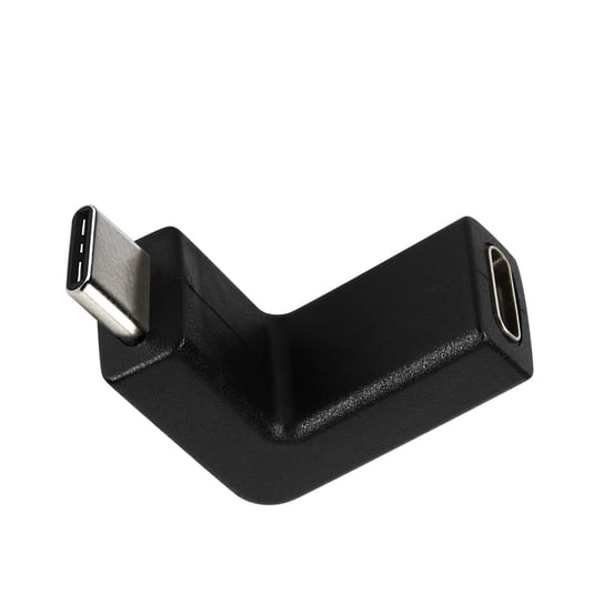 USB-C żeński Adapter do męskiego USB-C 90° Ultra-kompaktowy Czarny Avizar
