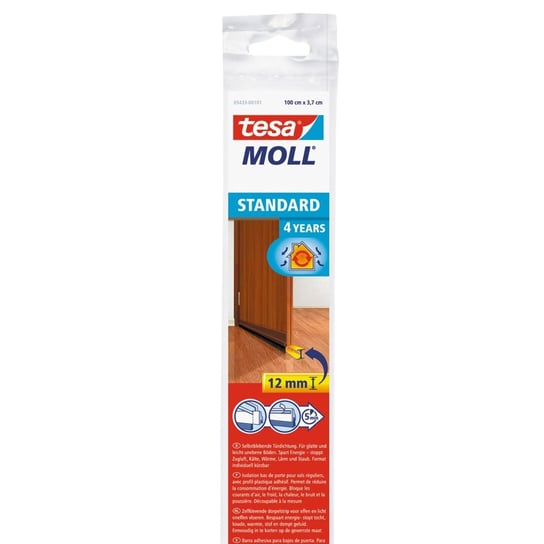 Uszczelka szczotkowa pod drzwi tesamoll® STANDARD brązowa, 1 m x 37 mm TESA