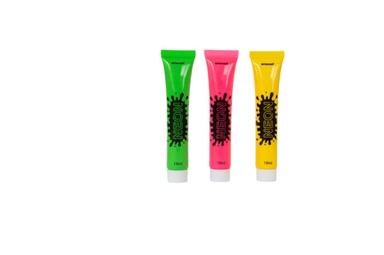 UV Make-Up Neon żółty 19ml Amscan