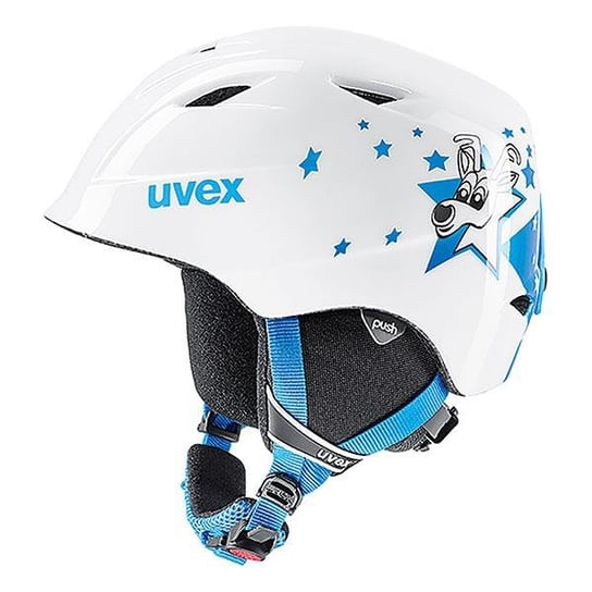 Uvex, Kask dziecięcy, Airwing 2, biało-niebieski, rozmiar M UVEX