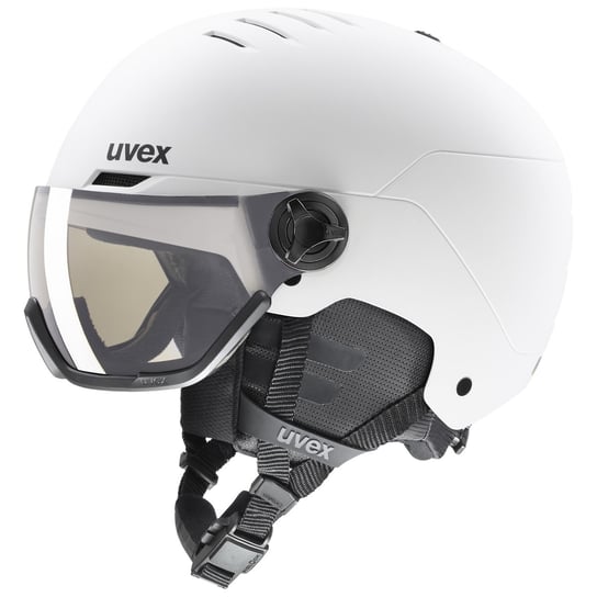 UVEX, Kask Narciarski, Wanted Visor Pro Vario 566316, biały, Rozmiar 58/62 UVEX