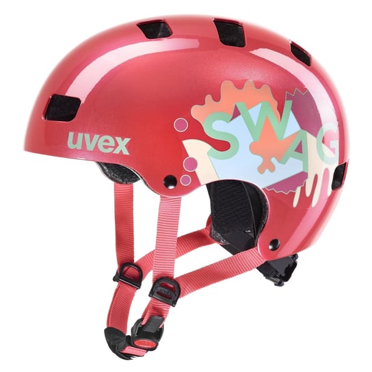 UVEX, Kask rowerowy, Kid 3 Jr 414819, czerwony, rozmiar 51/55 UVEX