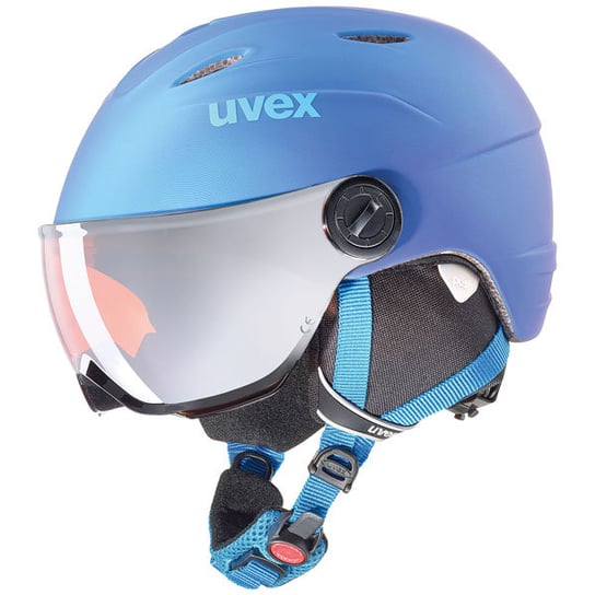 Uvex, Kask z wizjerem, Junior Visor Pro, niebieski, rozmiar L UVEX
