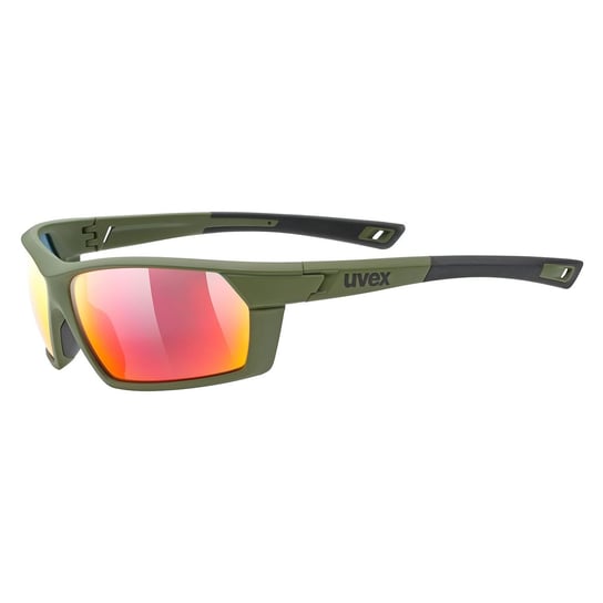 UVEX, Okulary, Sportstyle 225, Olive Green Mat - Mirror Red (S3) UVEX