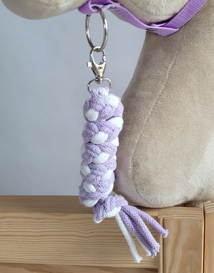 Uwiąz dla Hobby Horse ze sznurka – biało-fioletowy Super Hobby Horse