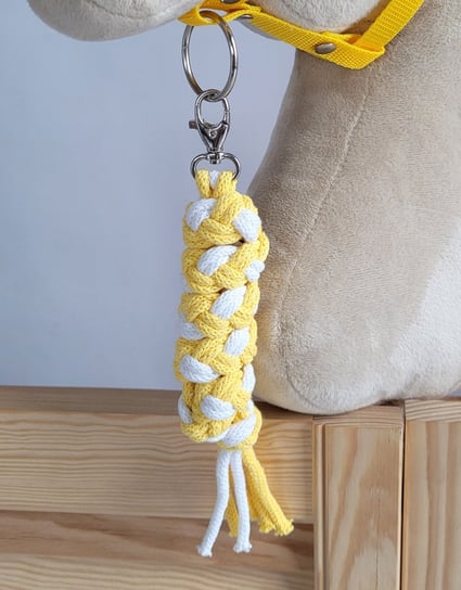 Uwiąz dla Hobby Horse ze sznurka – biało-żółty Super Hobby Horse
