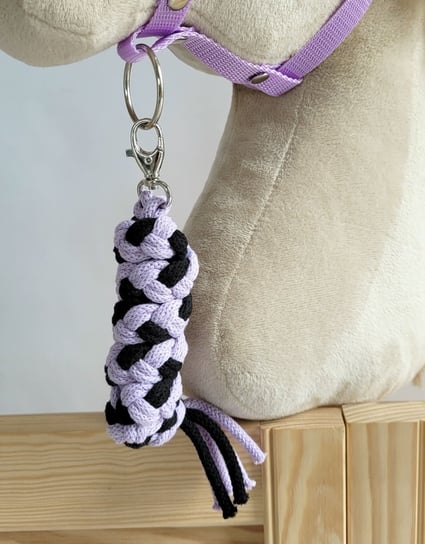 Uwiąz dla Hobby Horse ze sznurka – czarno-fioletowy Super Hobby Horse