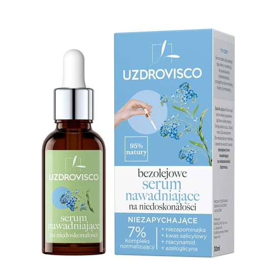 Uzdrovisco, Bezolejowe Serum Nawadniające Na Niedoskonałości, 30 ml Uzdrovisco