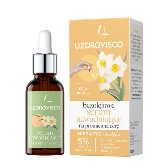 Uzdrovisco, Bezolejowe Serum Nawadniające Na Promienną Cerę, 30 ml Uzdrovisco