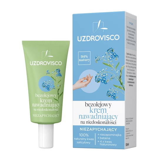 Uzdrovisco, Bezolejowy Krem Nawadniający Na Niedoskonałości, 50 ml Uzdrovisco