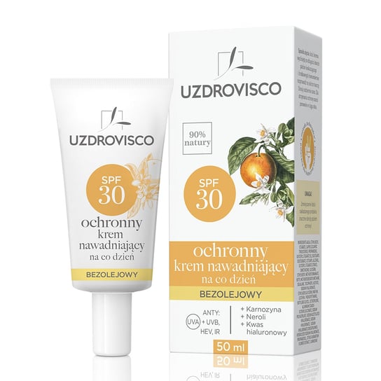 UZDROVISCO, Bezolejowy Ochronny krem nawadniający na co dzień, SPF 30, 50ml Uzdrovisco