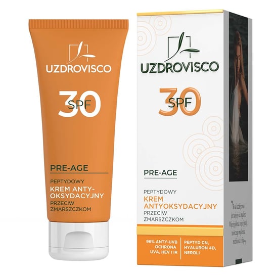 Uzdrovisco, PRE-AGE, SPF 30 peptydowy krem antyoksydacyjny przeciw zmarszczkom, 50 ml Uzdrovisco