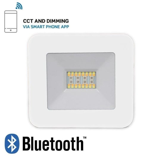 V-TAC, Naświetlacz halogen LED, 20W Bluetooth Biały ściemnialny RGB, IP65, VT-5020, 1400lm V-TAC