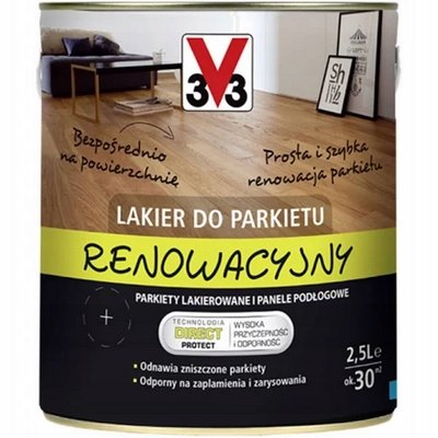 V33 LAKIER DO PARKIETU RENOWACYJNY 2.5L SATYNA V33