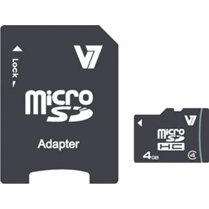 V7 VAMSDH4GCL4R-2E V7 4 GB karta Micro SDHC klasy 4 + adapter V7