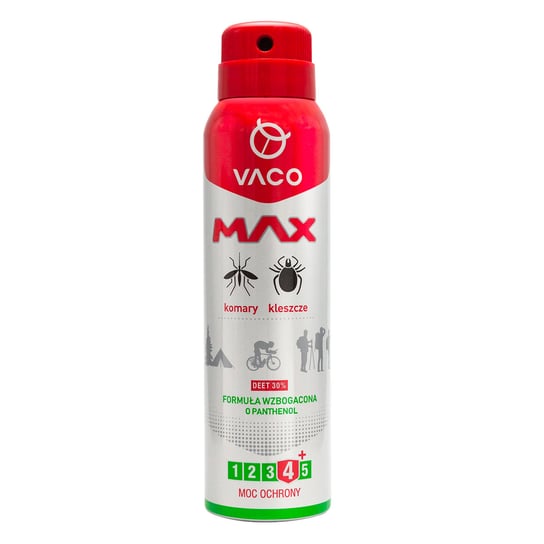 VACO Spray MAX na komary, kleszcze, meszki z PANTHENOLEM 100 ml Vaco