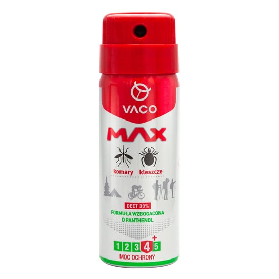 VACO Spray MAX na komary, kleszcze, meszki z PANTHENOLEM (mini) 50 ml Vaco