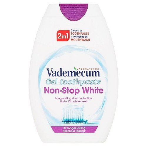 Vademecum 2in1 toothpaste&mouthwash non-stop white pasta do zębów i płyn do płukania jamy ustnej 75ml Vademecum