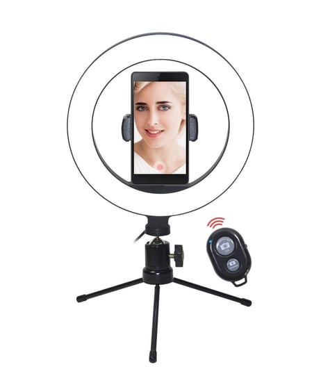 Vakoss Lampa Pierścienowa Led Do Selfie, Pilot Bluetooth Ld-G334K Vakoss