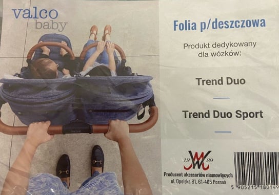 Valco Baby Folia Przeciwdeszczowa Trend Duo / Trend Duo Sport Valco Baby