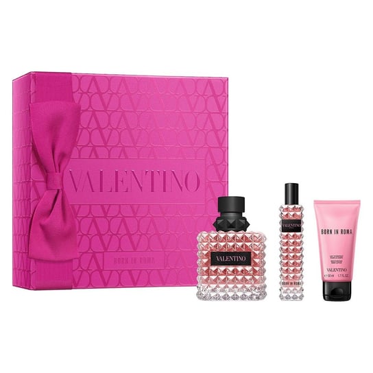 Valentino, Donna Born In Roma zestaw woda perfumowana spray 100ml + woda perfumowana spray 15ml + balsam do ciała 50ml Valentino
