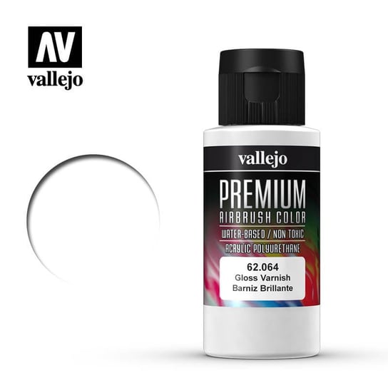 Vallejo 62064 Gloss Varnish Lakier Błyszczący 60ml Premium Vallejo