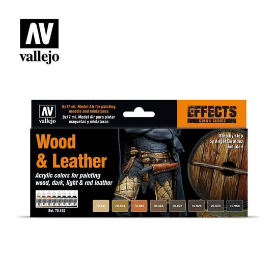 Vallejo 70182 Wood & Leather zestaw 8 szt. farb Vallejo