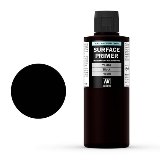 Vallejo 74602 Black Surface Primer Podkład Czarny 200ml Vallejo