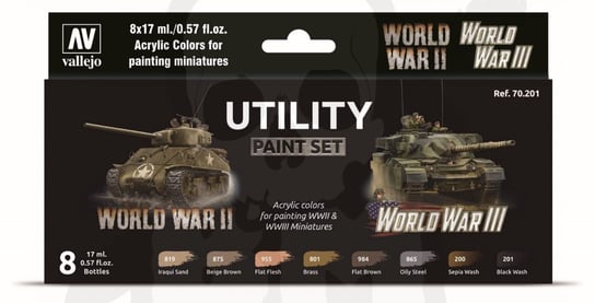 Vallejo Zestaw WWII 70.201 Utility Paint Set Vallejo