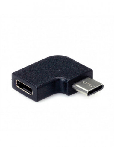 VALUE Adapter, USB 3.2 Gen 2, typ C - C, M/F, 90° kątowy, czarny Value