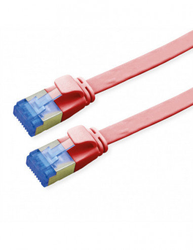 VALUE FTP Patch Cord, Cat.6A (Class EA), extra-flat, czerwony, 1 m Value