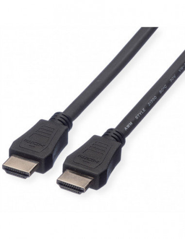 VALUE HDMI High Speed Cable + Ethernet, LSOH, M/M, czarny, 1 m Value