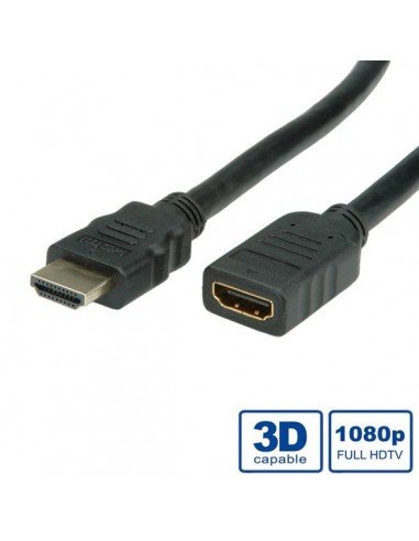 VALUE Kabel HDMI High Speed z Ethernetem, HDMI M - HDMI F 1m Value