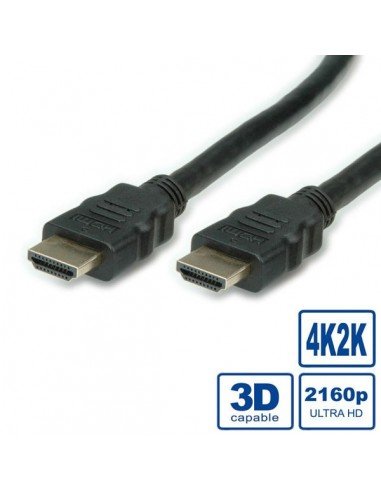 VALUE Kabel HDMI Ultra HD z Ethernet czarny 2.0m Value