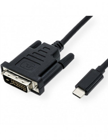 VALUE Kabel USB typu C - DVI, M/M, 1 m Value
