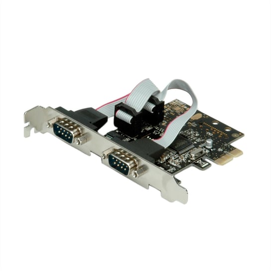 VALUE Karta PCI-Express, RS232 szeregowy, D-Sub 9, 2 porty Value