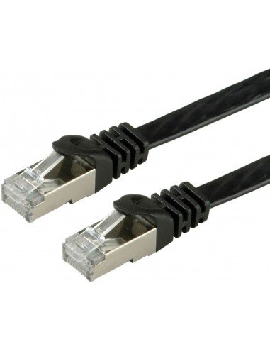 VALUE PatchCord Kat.6A FTP płaski czarny 1.5m Value