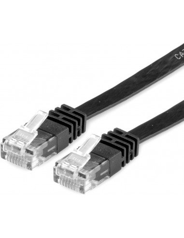 VALUE PatchCord Kat.6A UTP płaski czarny 1.5m Value