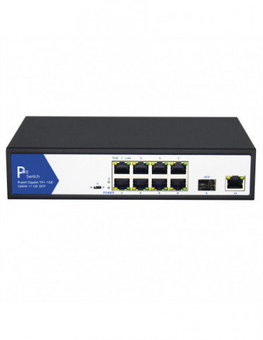 VALUE PoE+ Switch, Gigabit Ethernet, 8+2 Uplink Ports (1x GbE + 1x SFP) Value