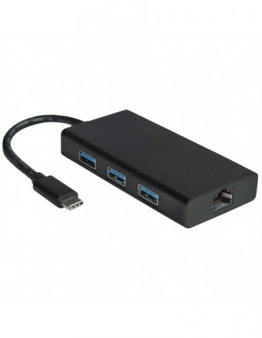 VALUE USB 3.2 Gen 1 Type C to Gigabit Ethernet Converter + Hub 3x USB 3.2 Gen 1 Value