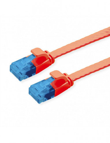 VALUE UTP Patch Cord, Cat.6A (Class EA), extra-flat, czerwony, 1,5 m Value