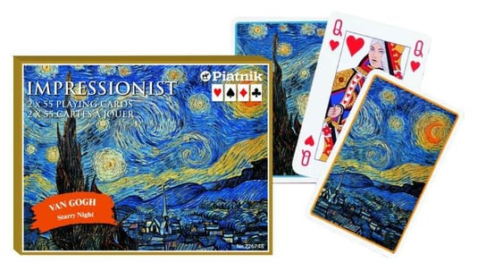 Van Gogh - Gwiaździsta Noc, karty, Piatnik, 2 talie Piatnik
